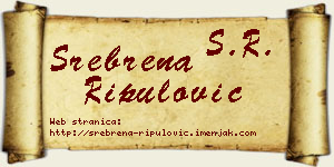 Srebrena Ripulović vizit kartica